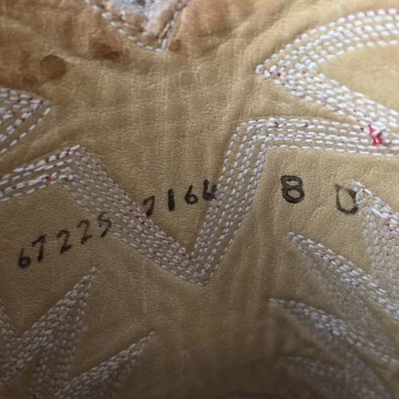 Nocona Men's Western Boots Lizard Leather Brown Cowboy Size 8D Made In USA - Picture 13 of 16